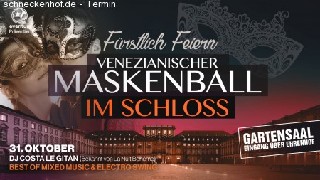 Maskenball im Schloss Werbeplakat