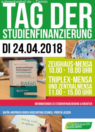 Tag der Studienfinanzierung in den Mense Werbeplakat