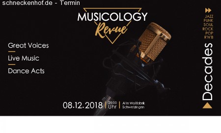 MUSICOLOGY- Revue/ Decades Werbeplakat