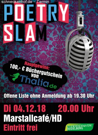 Poetry Slam Werbeplakat