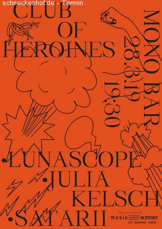 Club of Heroines - Konzertveranstaltung Werbeplakat