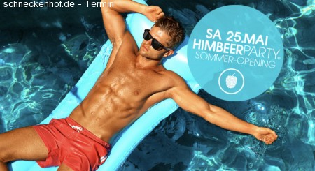 Himbeerparty Sommer-Opening Werbeplakat