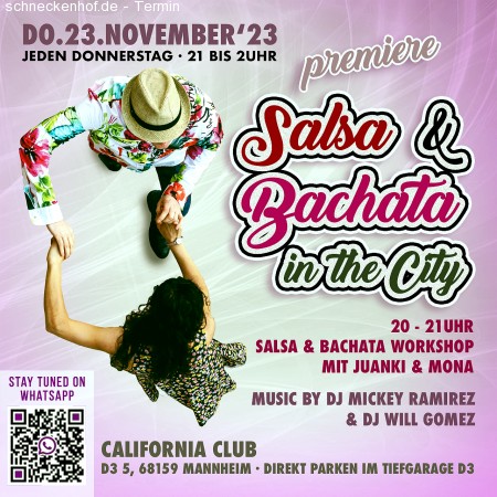 Salsa & Bachata in the City / Premiere Werbeplakat