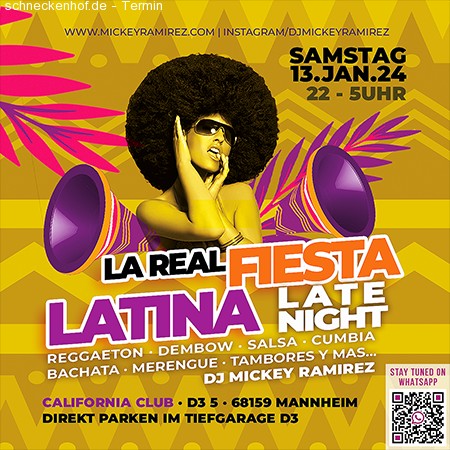 La Real Fiesta Latina . Late Night Werbeplakat
