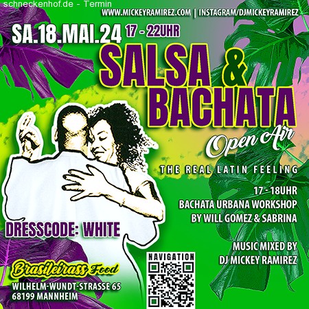 Salsa & Bachata Open Air Werbeplakat