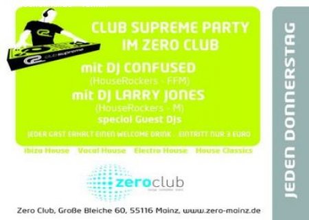 Club Supreme Party Werbeplakat