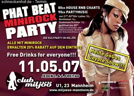 Minirock Phatbeat Party Werbeplakat