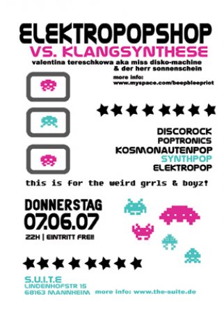 Elektropopshop Werbeplakat