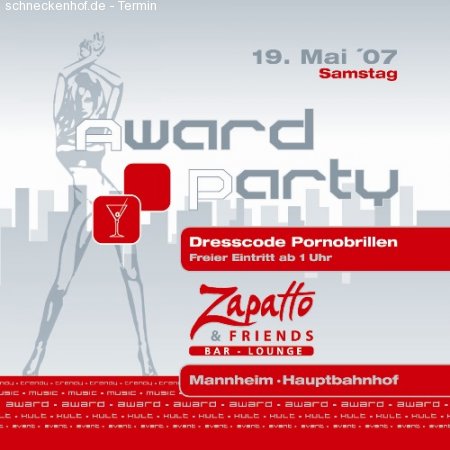 Award Party  Pornobrille Werbeplakat