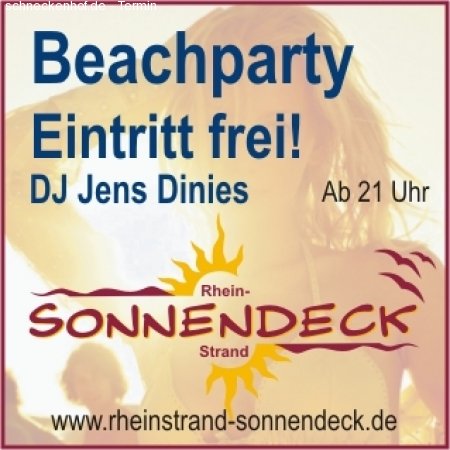 Sonne, Strand und Party Werbeplakat