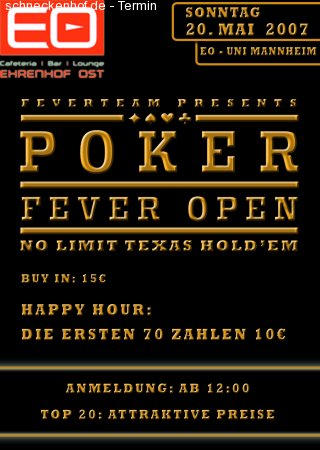 Poker Turnier Werbeplakat