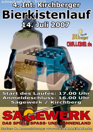 Int. Bierkistenlauf, Kirchberg Werbeplakat