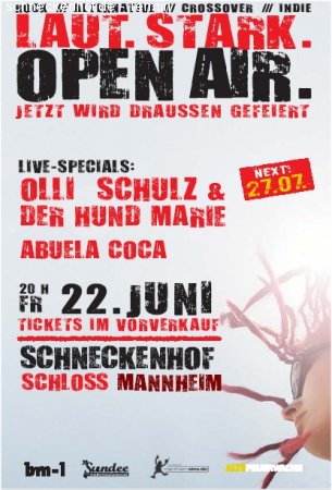 Das 1. Lautstarkparty Open Air Werbeplakat