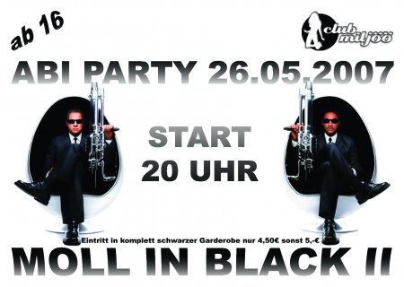 Moll in Black Abiparty Werbeplakat