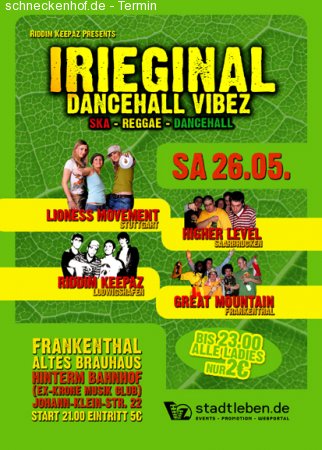 Irieginal Dancehall Vibez Werbeplakat