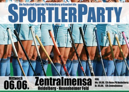 Sportlerparty Werbeplakat