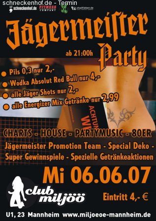 Jägermeister Party Werbeplakat