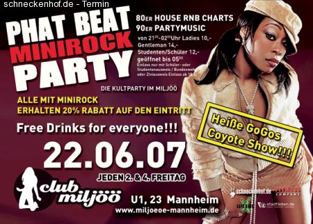 Phatbeat Party Minirock Spec. Werbeplakat