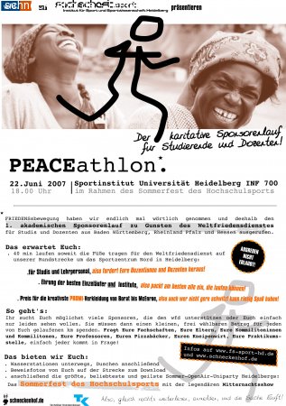 PEACEathlon 2007 Werbeplakat