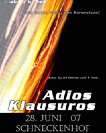 Adios Klausuros Werbeplakat