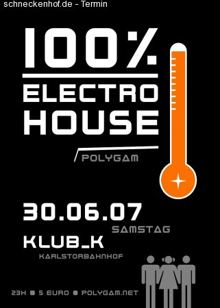 Polygam  100% Electrohouse Werbeplakat