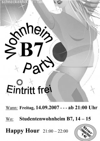 Wohnheimparty Werbeplakat