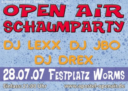 Openair Schaumparty Werbeplakat