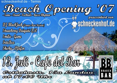 Beach Opening Werbeplakat