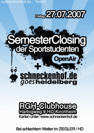 Semester Closing - Open Air Werbeplakat