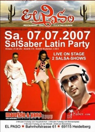 Latin Party mit Live Show Werbeplakat