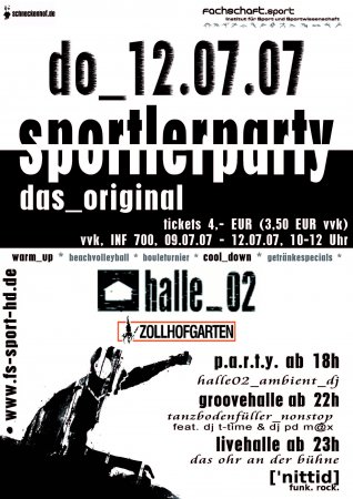 sportlerparty-das original Werbeplakat