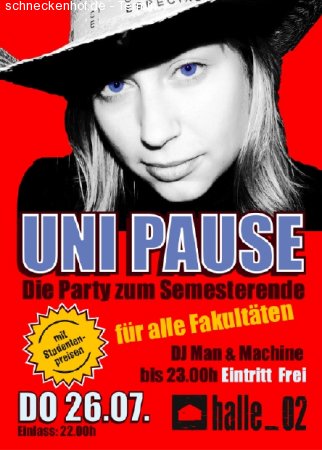 Party zum Semesterende Werbeplakat