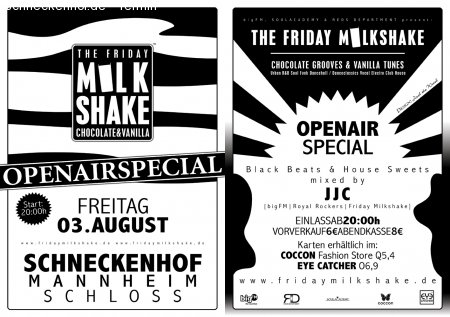 Friday Milkshake - OPEN AIR Werbeplakat