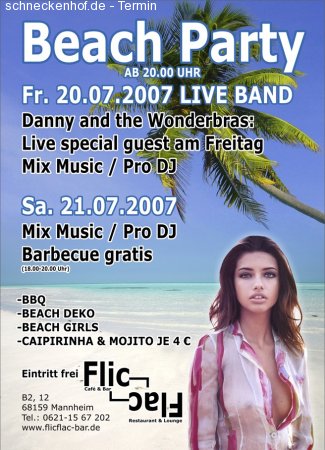 Beach Party Werbeplakat