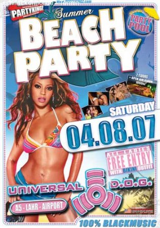 Partykingz Mega Beach Party Werbeplakat