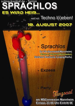 sprachlos - es wird heiß Werbeplakat