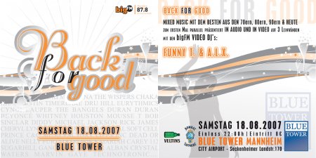 Back for Good-Mixed Music Nite Werbeplakat