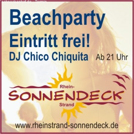 Beachparty Werbeplakat