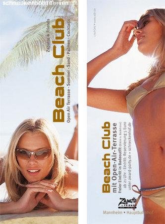 Beach Club Werbeplakat