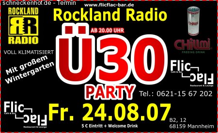 Ü 30 Party Werbeplakat