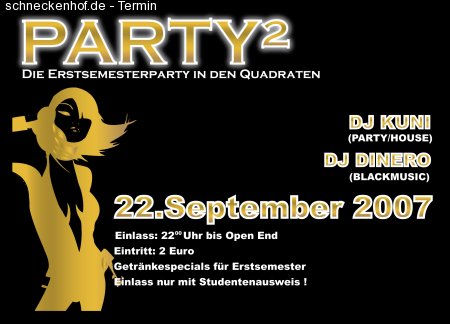 PARTY² - Die Erstsemesterparty Werbeplakat