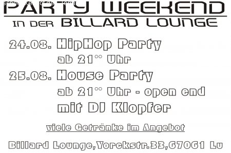 Party Weekend Werbeplakat