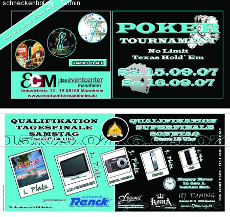 187 Poker Tournament Werbeplakat