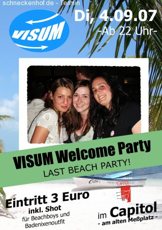 VISUM Welcome Party Werbeplakat