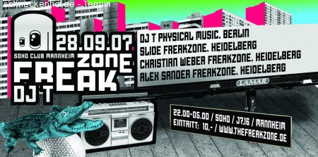 Freakzone mit DJ T Werbeplakat