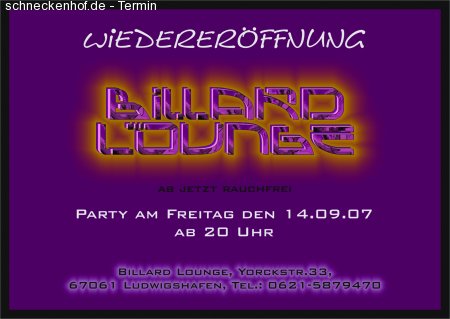 Wiedereröffnungs-Party Werbeplakat