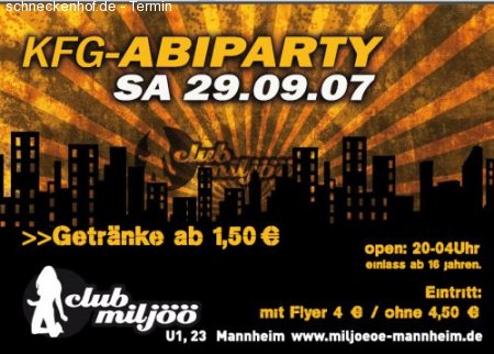 Abiparty Werbeplakat