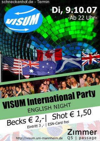 VISUM International Party Werbeplakat