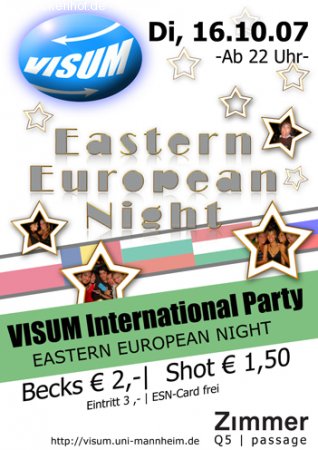 VISUM International Party Werbeplakat