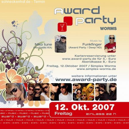 Award Party Worms Werbeplakat